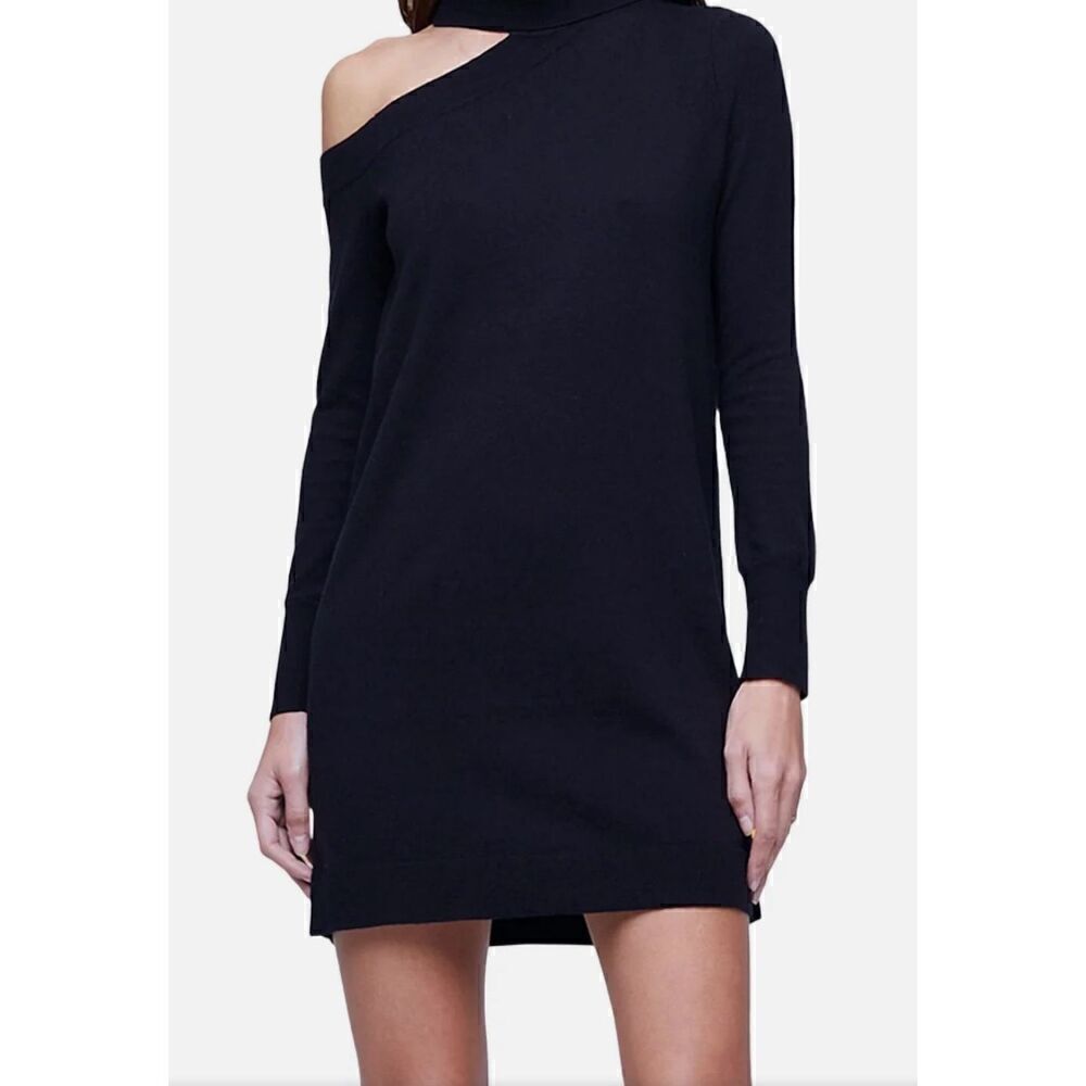 L’Agence Amberli Sweater Dress In Black NWT Size Large